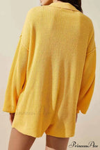 Ribbed Rompers with Lapel and Long Sleeves image 7