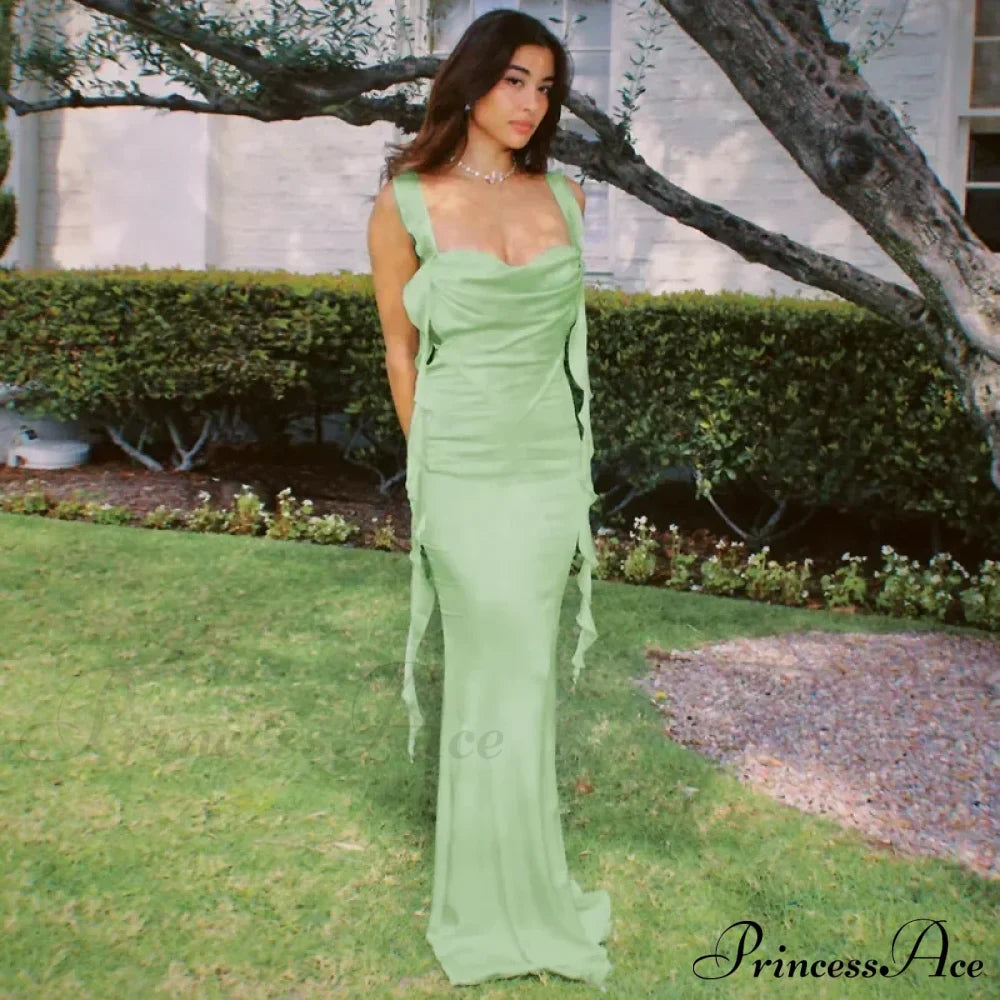 Ribbon Backless Maxi Dress image 4