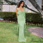 Ribbon Backless Maxi Dress image 4
