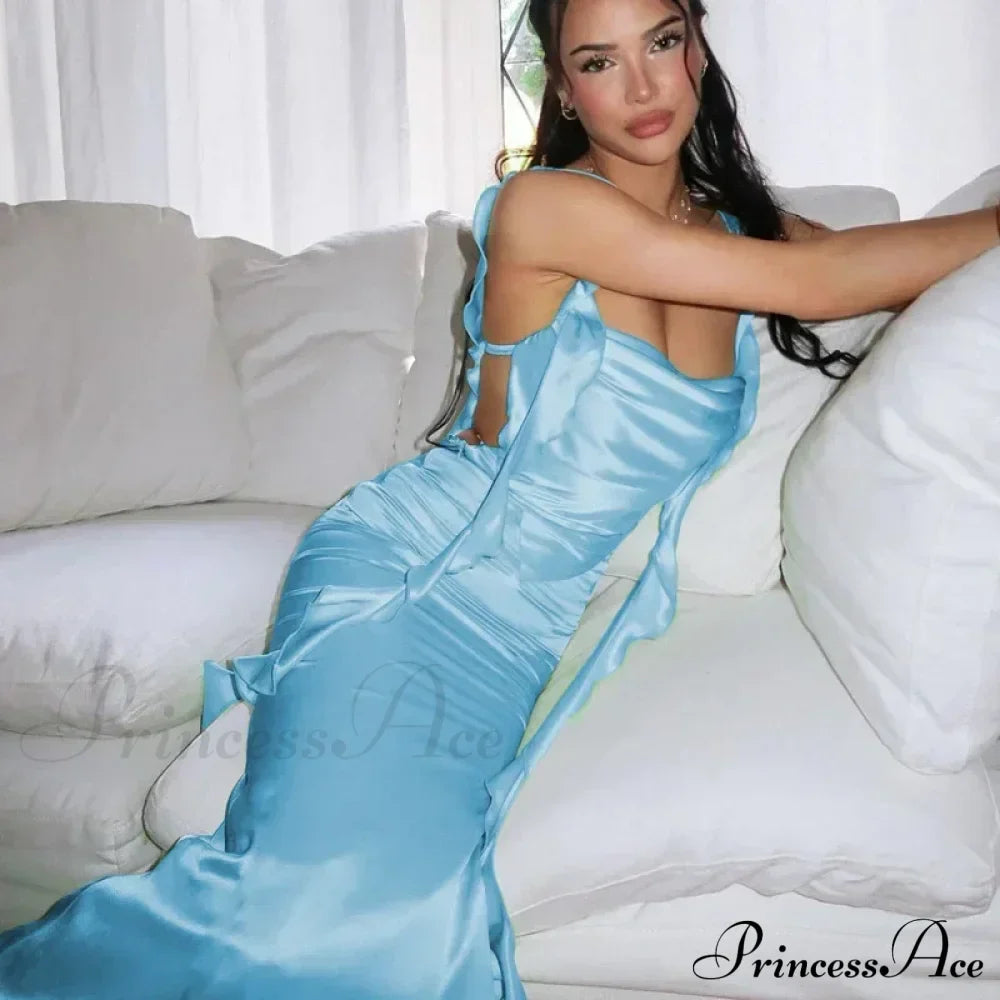Ribbon Backless Maxi Dress image 8