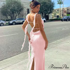 Ribbon Backless Maxi Dress image 10