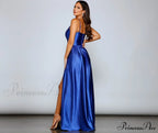 Riley Glitter Satin Charming A-Line Formal Dress image 6