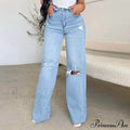 Ripped High-Waisted Stretchy Jeans image 3