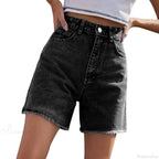 Ripped Hole Hem Denim Hotpants Short image 10