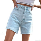 Ripped Hole Hem Denim Hotpants Short image 13