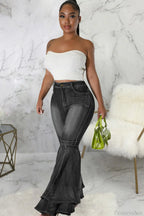 Rise Flares Tiered High Jeans image 12