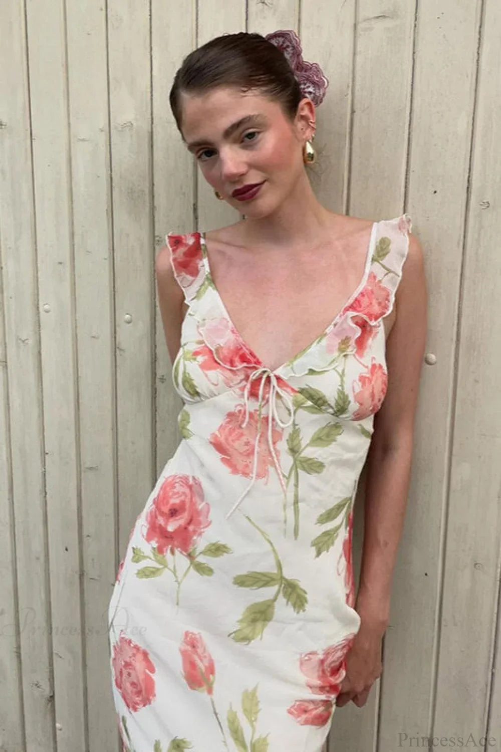 Romantic Floral Cami Maxi Dress image 4