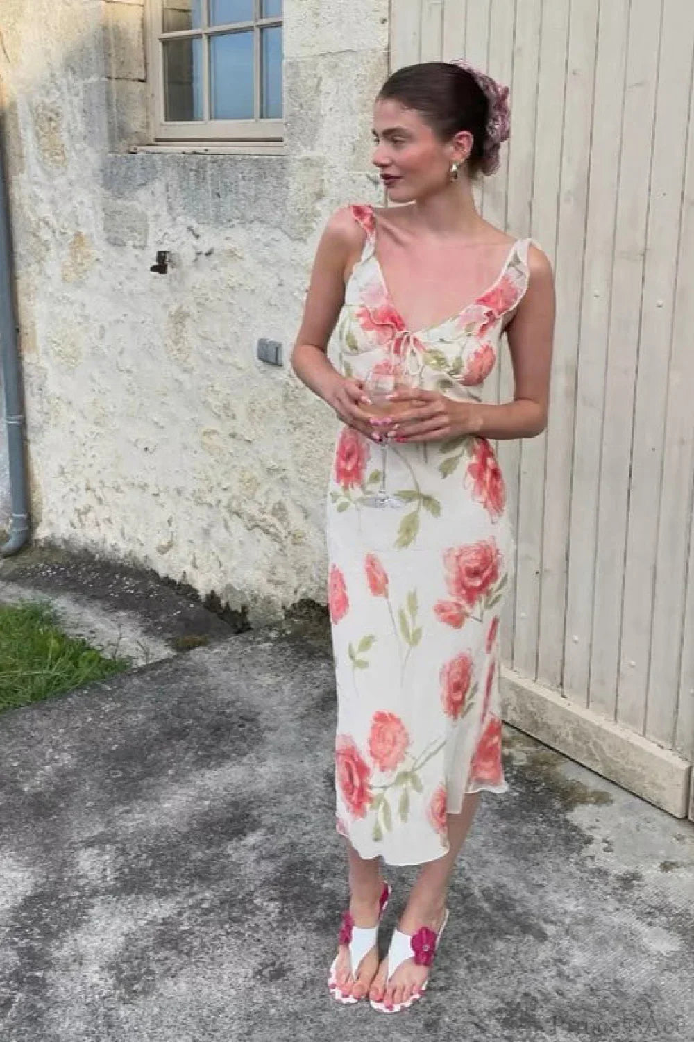 Romantic Floral Cami Maxi Dress image 2