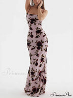 Rose Backless Stylish Maxi Dress image 2