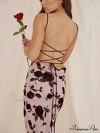 Rose Backless Stylish Maxi Dress image 3