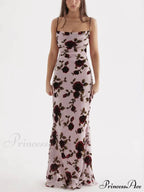 Rose Backless Stylish Maxi Dress image 5