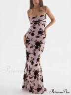Rose Backless Stylish Maxi Dress image 1