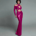 Rosered Long Sleeve Sequins Party Dress image 2