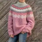 Round Neck Casual Cozy Comfortable Loose Long Sleeve Stylish Autumnal Sweater image 5