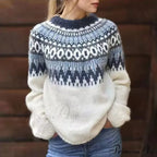 Round Neck Casual Cozy Comfortable Loose Long Sleeve Stylish Autumnal Sweater image 1