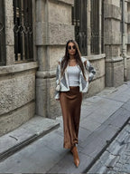 Round Neck Printed Contrasting Cardigan image 6