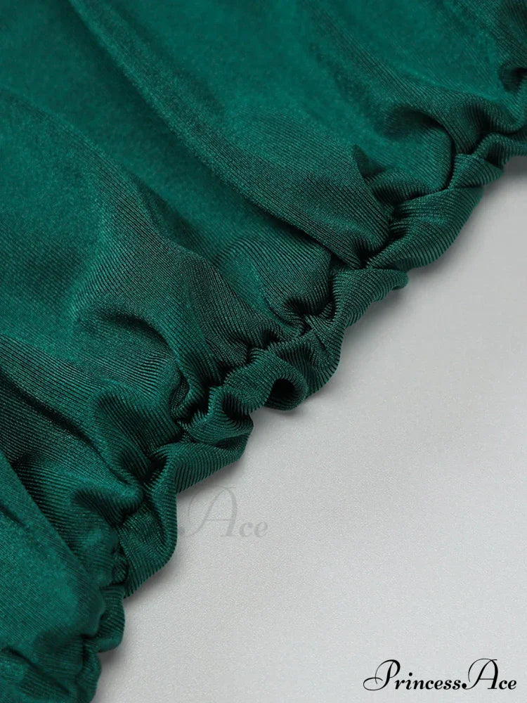 Ruched Backless Bodycon Bandage Party Mini Dress image 6