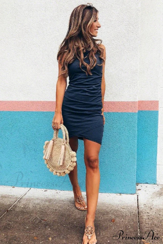 Ruched Bodycon T-Shirt Dress in Black image 5