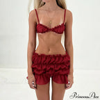 Ruched Bralette And Charming Mini Skirt Set image 8