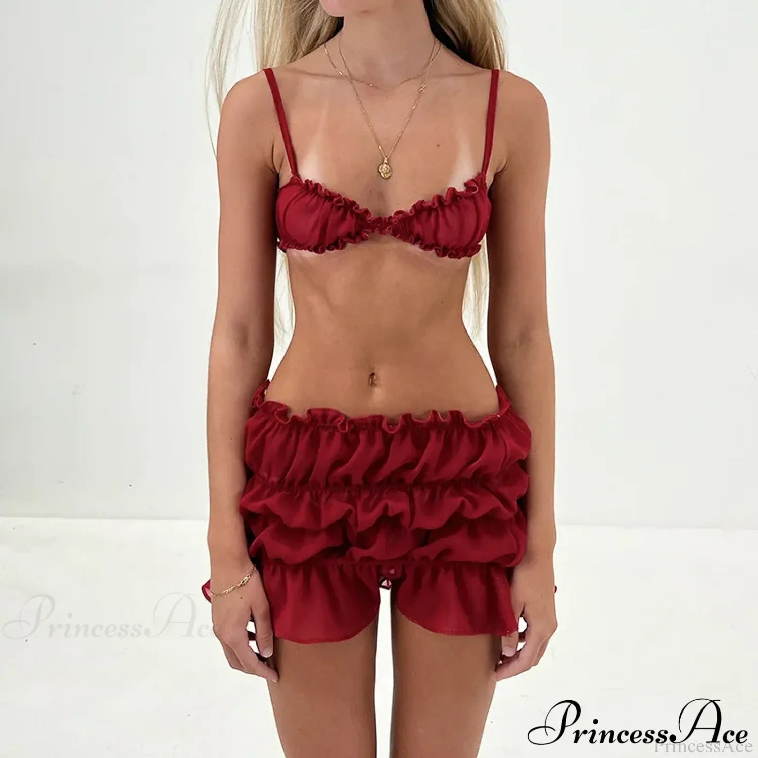 Ruched Bralette And Charming Mini Skirt Set image 8