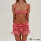 Ruched Bralette And Charming Mini Skirt Set image 17