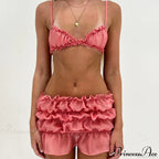 Ruched Bralette And Charming Mini Skirt Set image 10