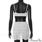 Ruched Bralette And Charming Mini Skirt Set image 22