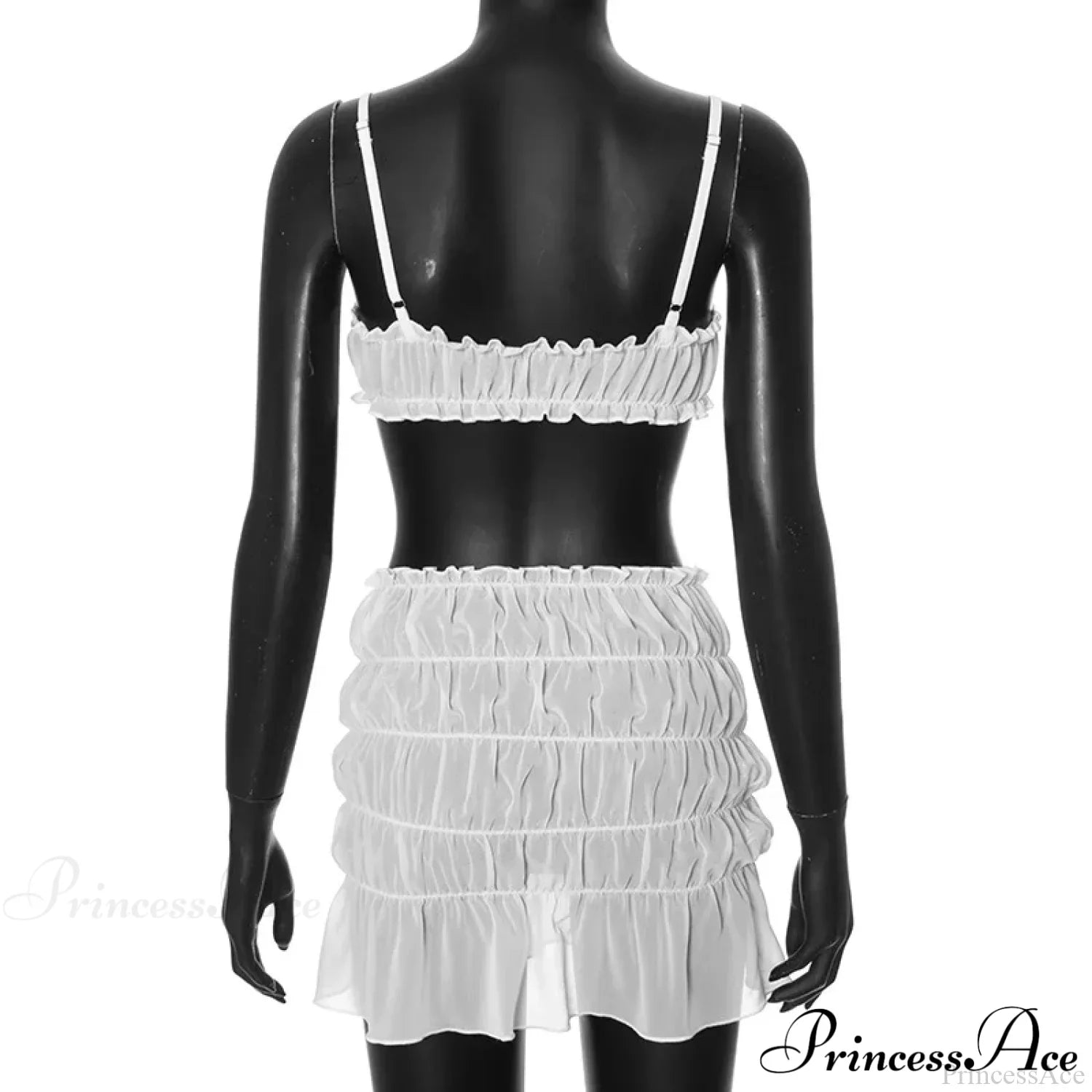Ruched Bralette And Charming Mini Skirt Set image 22