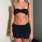 Ruched Bralette And Charming Mini Skirt Set image 6