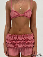 Ruched Bralette And Charming Mini Skirt Set image 4