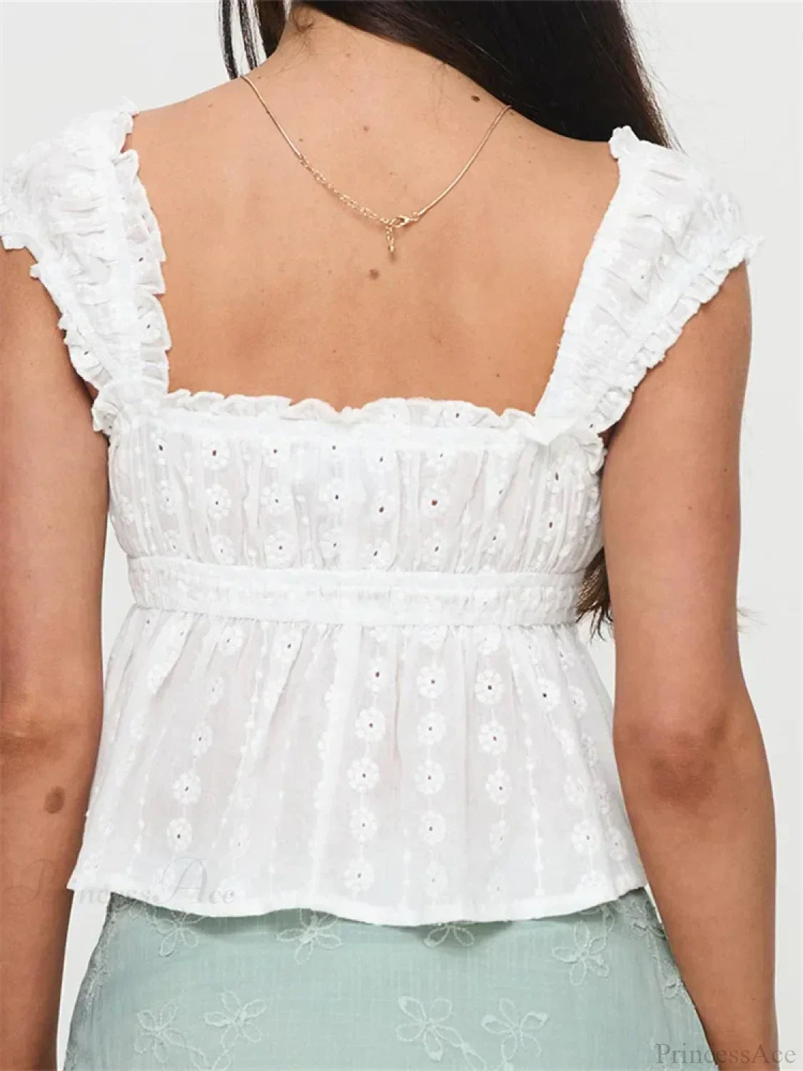 Ruched Casual Lace Grunge Aesthetic Crop Top image 4