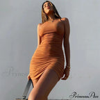 Ruched Fashion Club Party Sleeveless Mini Dress image 3
