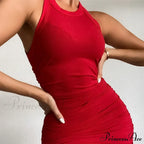 Ruched Fashion Club Party Sleeveless Mini Dress image 5