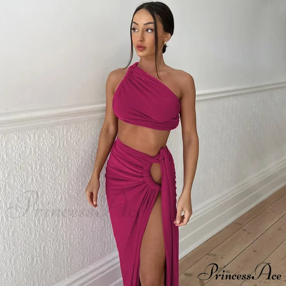 Ruched High Rise Maxi Dress image 2