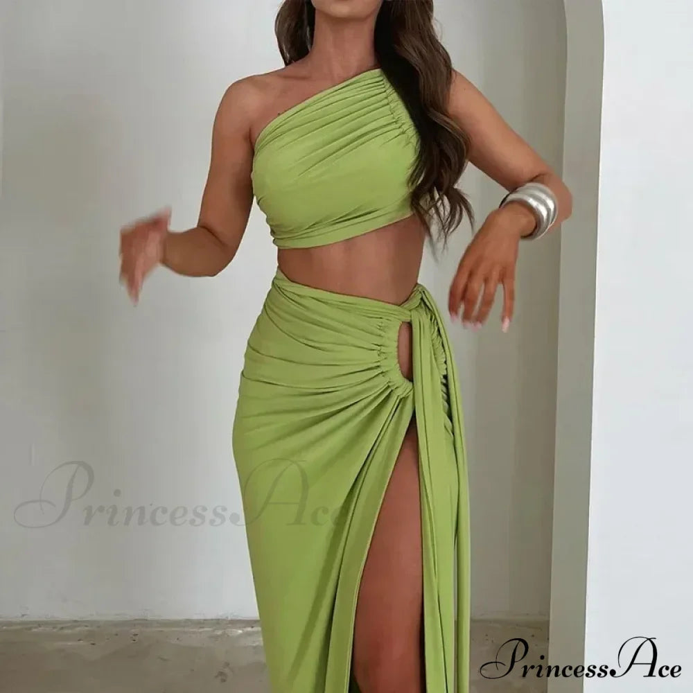 Ruched High Rise Maxi Dress image 4