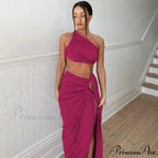 Ruched High Rise Maxi Dress image 1