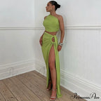Ruched High Rise Maxi Dress image 5