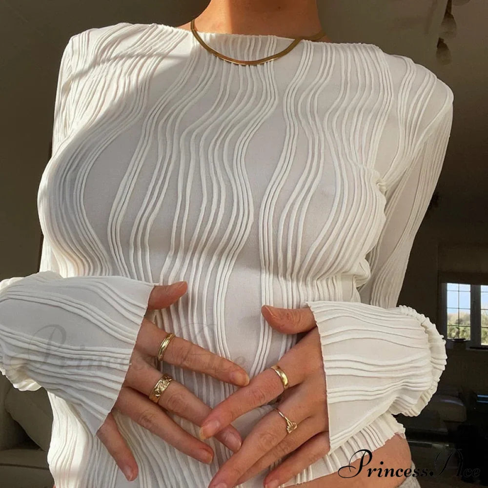 Ruched Long Sleeve T Shirts image 1