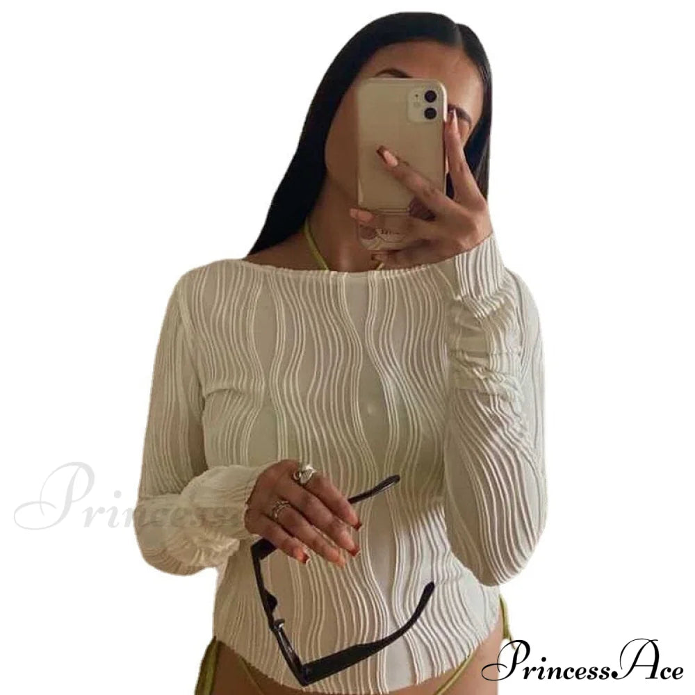 Ruched Long Sleeve T Shirts image 5