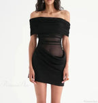 Ruched Mesh Party Mini Dress image 7