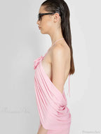 Ruched Off-shoulder Black Party Dress image 5
