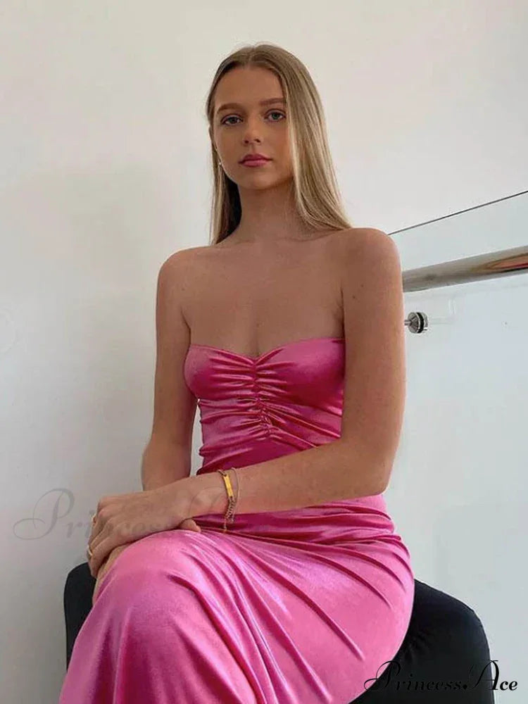 Ruched Off Shoulder Maxi Dress image 4