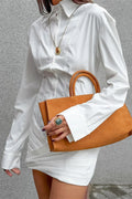 Ruched Slim Fitted Waist Casual Mini Dress image 1
