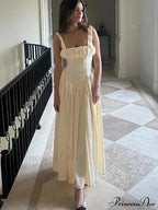 Ruched Strap Stylish Frill Maxi Dress image 4