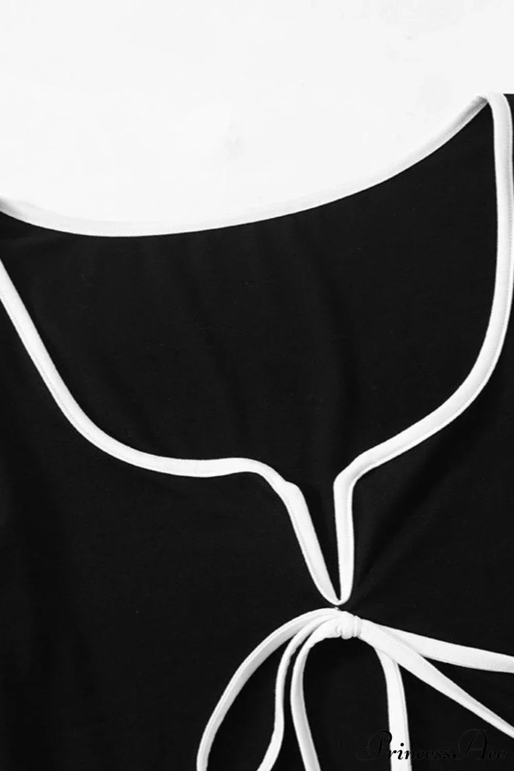 Ruched Tie Front Cropped Long Sleeve Tee image 5