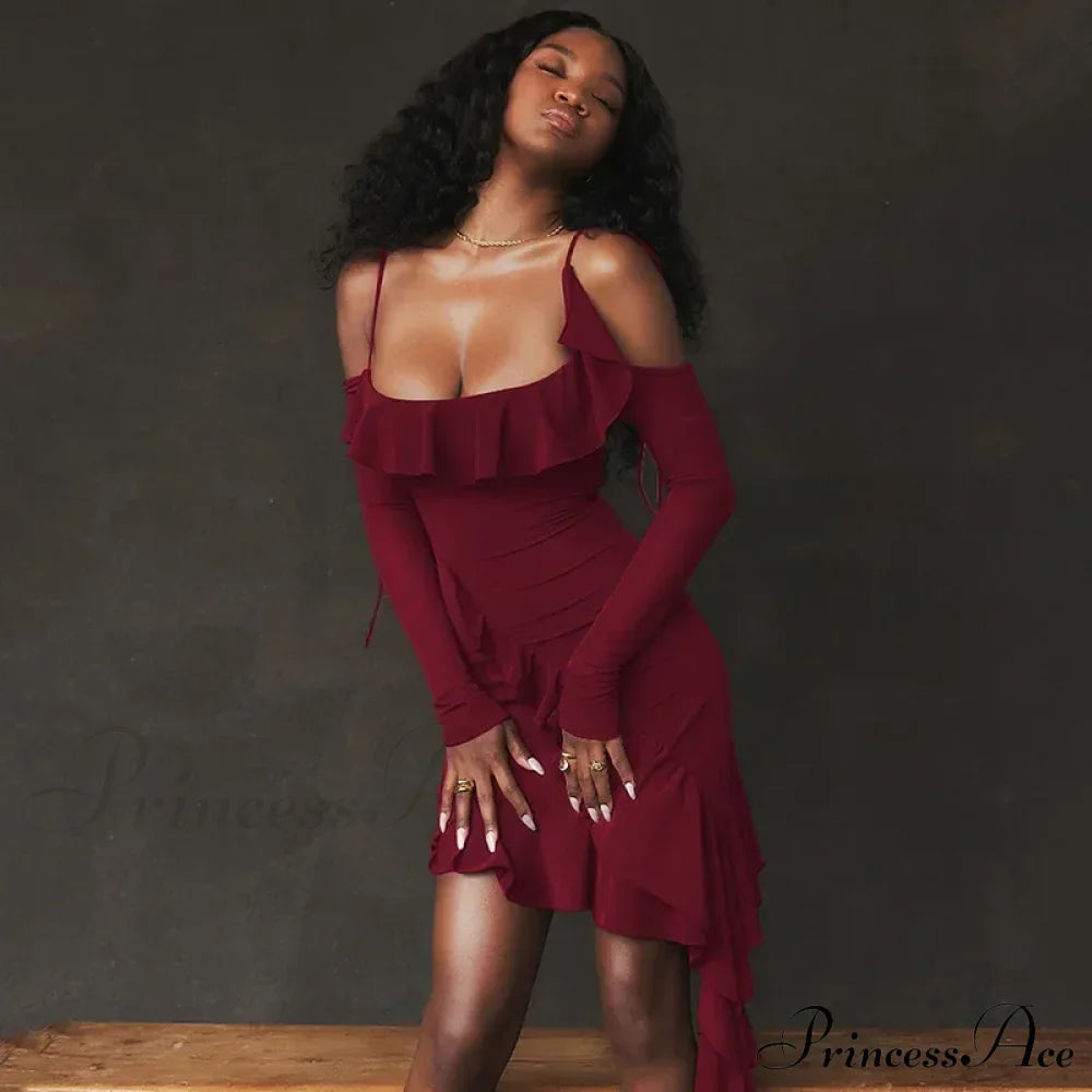 Ruffle Backless Gown Club Mini Dress image 4