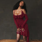 Ruffle Backless Gown Club Mini Dress image 4