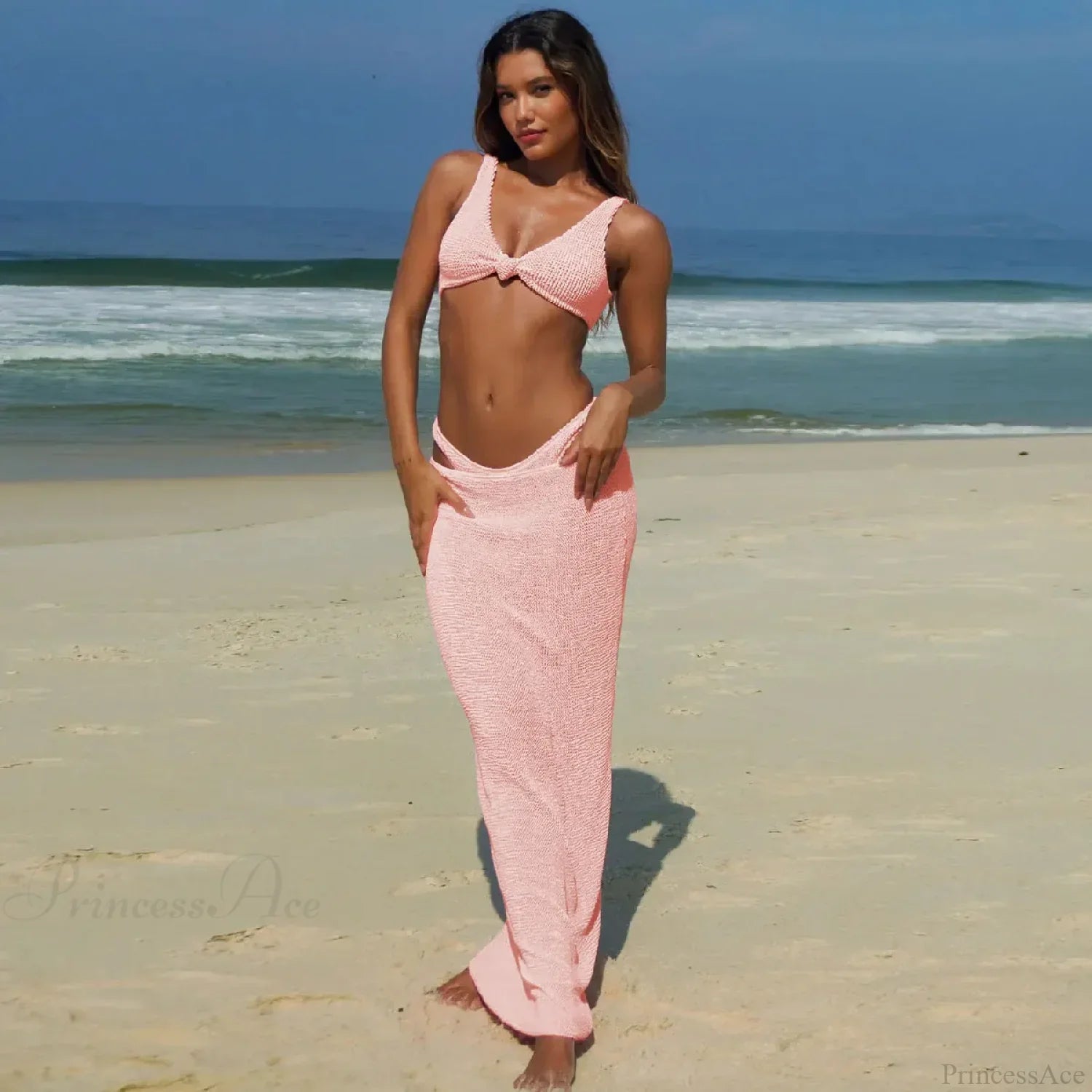 Ruffle Bikini Set with Push Up Bottom Three Piece Swimsuit image 1