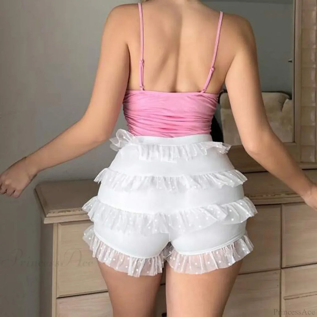 Ruffle Frilly Lace High-Waist Short image 3