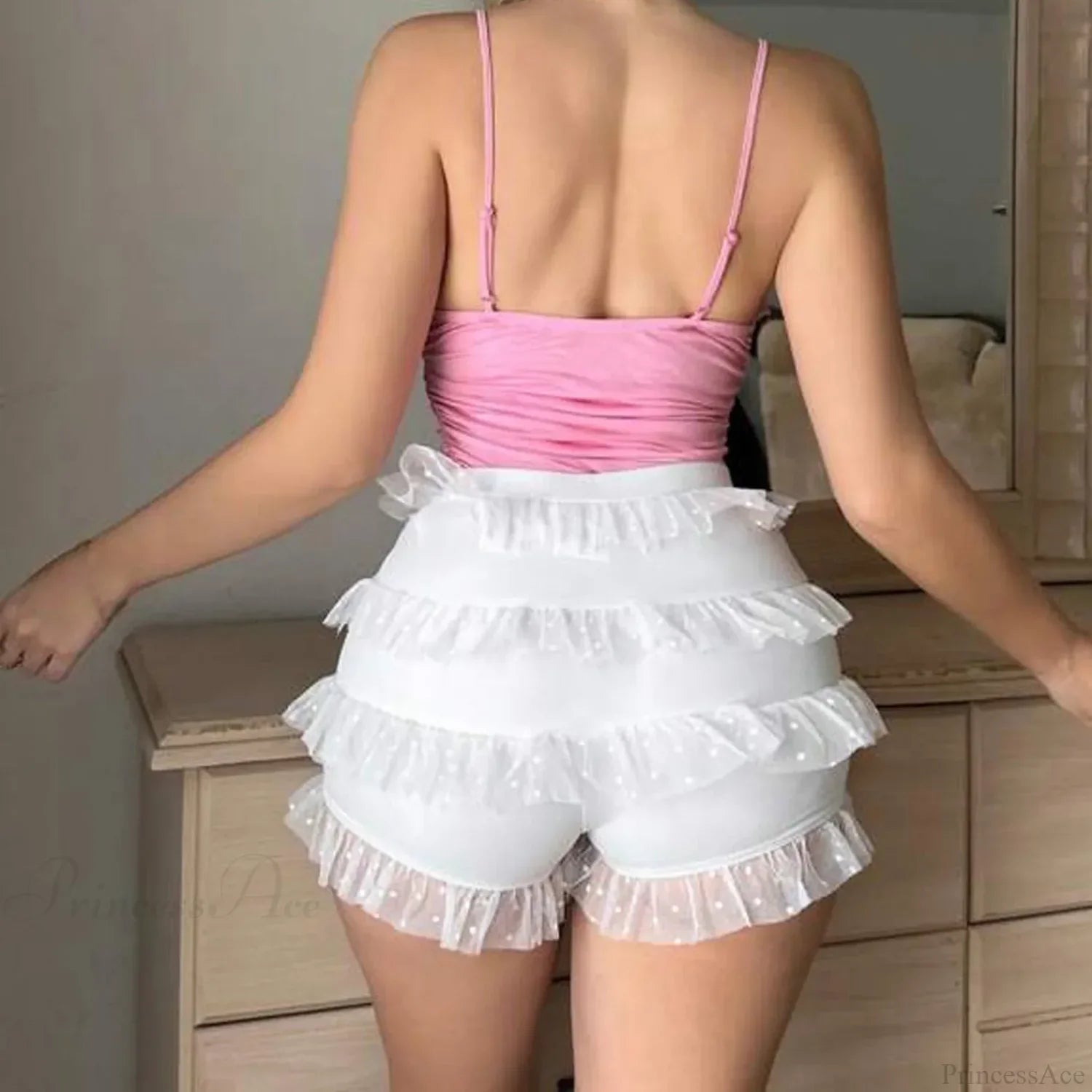 Ruffle Frilly Lace High-Waist Short image 3